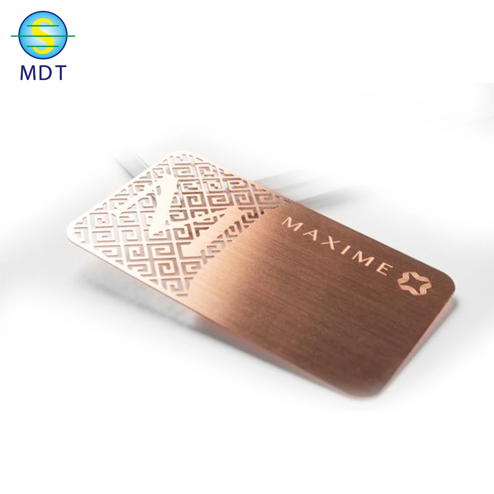 High quality matt black stainless steel metal card