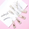 High Quality Popular Item Triangle  ABS Imitation Pearl Hair Clip, Women Ladies Kids Hairgrips