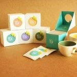 High Quality Small Clamshell Stylish Paper Packaging Tea Box with Window