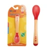 High Quality Temperature Color Changing Silicone Baby Spoons, Silicone Rubber Spoon