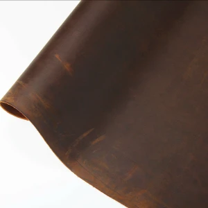 High quality vintage genuine cow leather cabinet handle antique design chair vegetable tanned cow leather