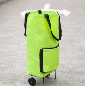 Hitech reusable shopping bags cart /collapsible shopping trolley cart