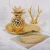 Import Home decoration Gold Nordic ceramic pineapple storage tray Plating jewellery tray from China