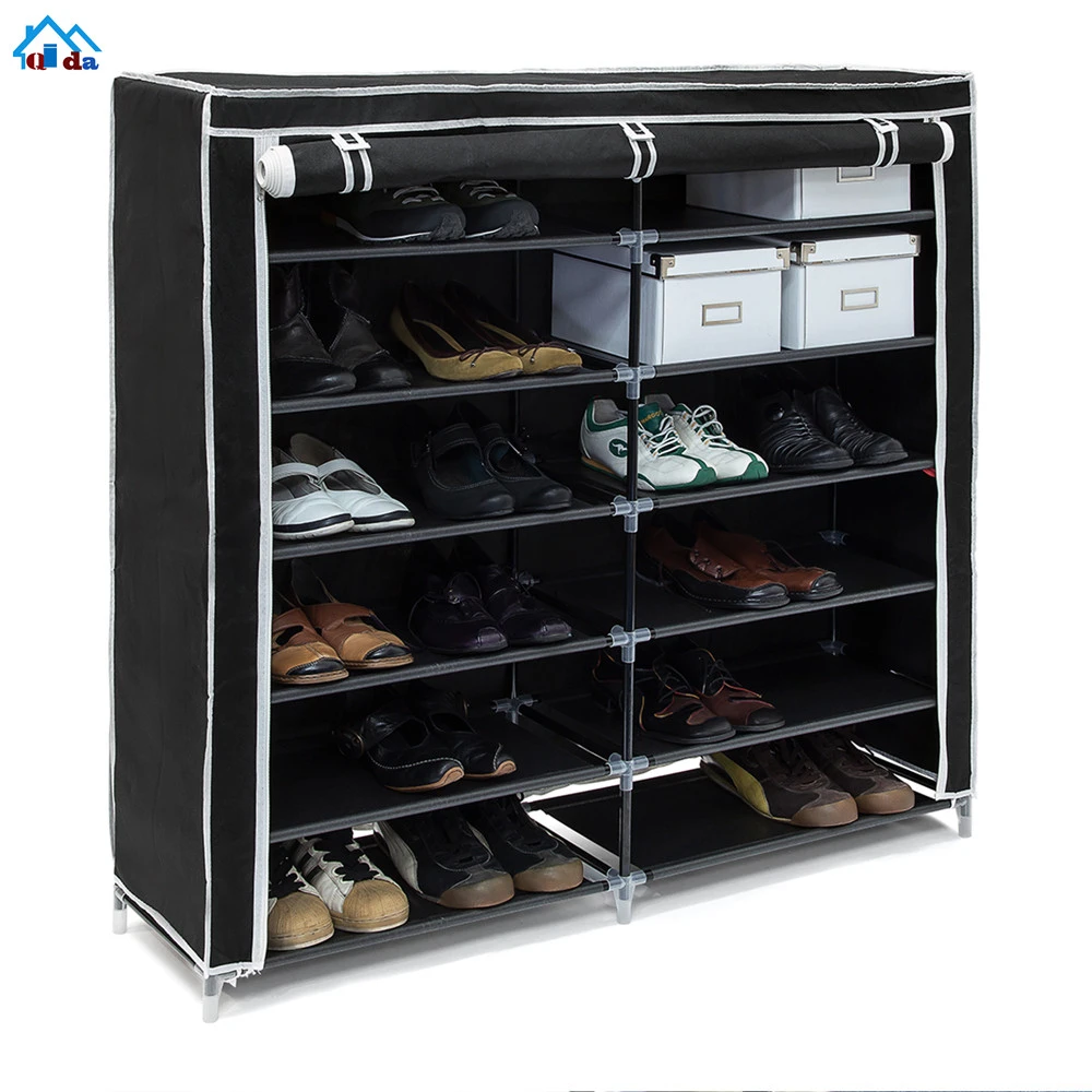 hongya popular 2-doors shoe storage cabinet plastic shoe rack