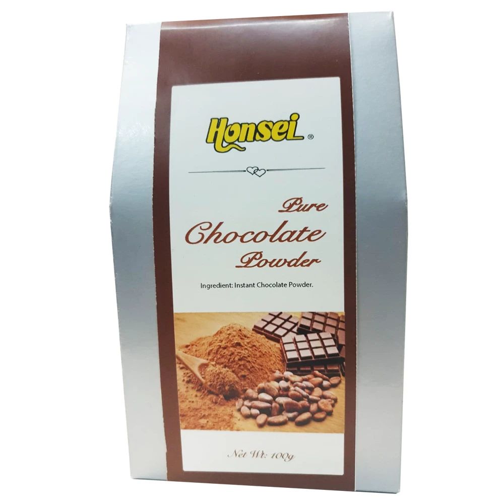 Honsei Pure Chocolate Powder 100g 100% Dutched Cocoa Powder in Vacuum Pack