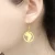 Import Hot new round hollow out African map titanium steel earline stylish stainless steel earrings 18K gold plated jewelry for women from China
