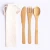 Hot Promotion Bamboo Flatware Set Degradable Bamboo Cutlery Set Travel Superior Quality Bamboo Spoon And Fork