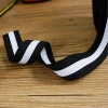 Hot Sale 25mm Stripe Flat Elastic Ribbon Webbing For Sportswear