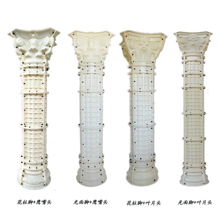Hot sale decorative round roman concrete cement pillars column mold
