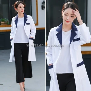 Hot Sale High Quality Cotton Polyester V-Neck Hospital Medical Dental Uniform Unisex Women Nursing Uniform with long sleeve