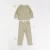Import Hot Sale Spring Autumn Pure Color Ribbed Long Sleeve Casual Baby Girl Boutique Clothing Sets from China