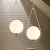 hot sell factory brass glass ball LED chandelier modern hanging light