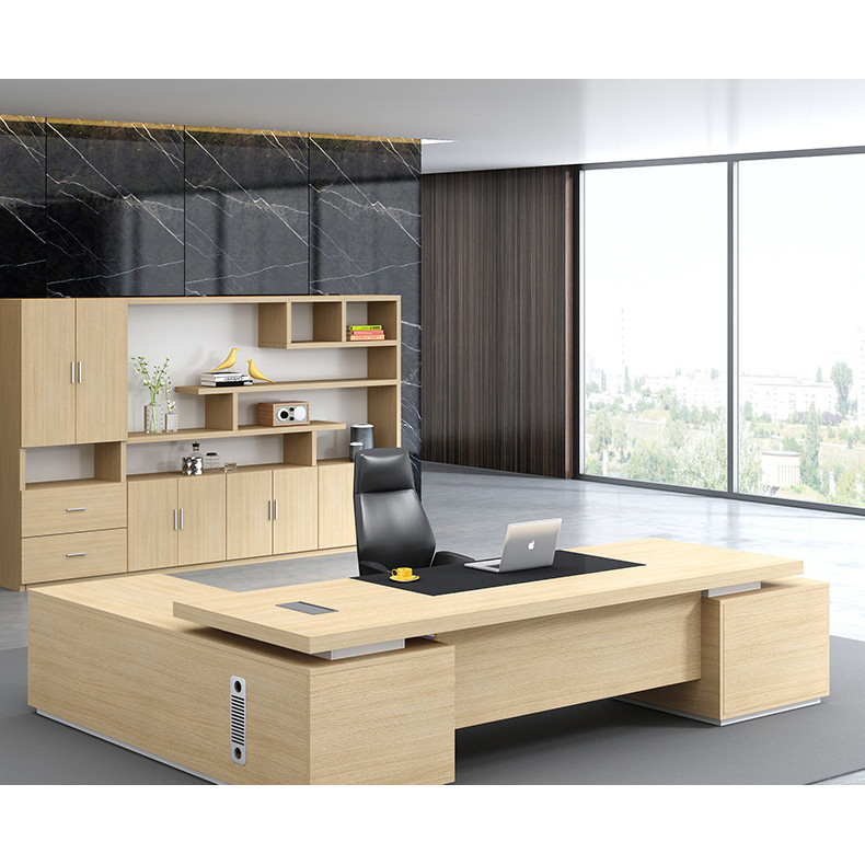 Buy Hot Sell Luxury Modern Design L Shaped Wood Boss Ceo Work Executive Wooden Table Executive