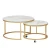 Import Hot Seller Luxury  Round Marble Ceramic Glass Top Coffee Table with Stainless Steel Base from China