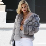 Hot selling casual winter coat 2021 for ladies womens fox fur coats with low price