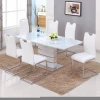 Hot selling dining table set modern dining room furniture tables and chairs with extendable size