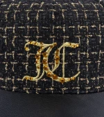 Hot selling embroidered shinning decoration leather brim baseball hat custom