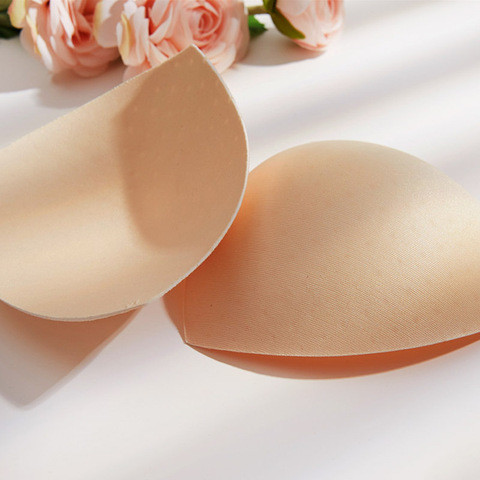 Hot selling underwear accessories cup triangle yoga sponge molded bra pad with breathable holes in stock