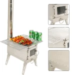 Hot tent stove outdoor, wood stove tent, camping tent stove