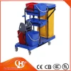 Hotel multifunction plastic cleaning trolley