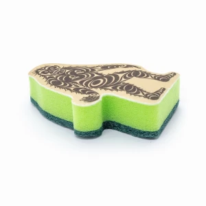 Household Tools Print Kitchen Non-woven Fabric Sponge Cleaning Sponge