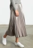 HSS3003 OEM service wholesale women clothing metallic pleated skirt latest long skirt design