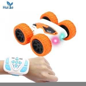 Huiye 2021 Kids Toy Off Road Rock Crawler 360 Degree Rotating Stunt Watch Remote Control RC Car