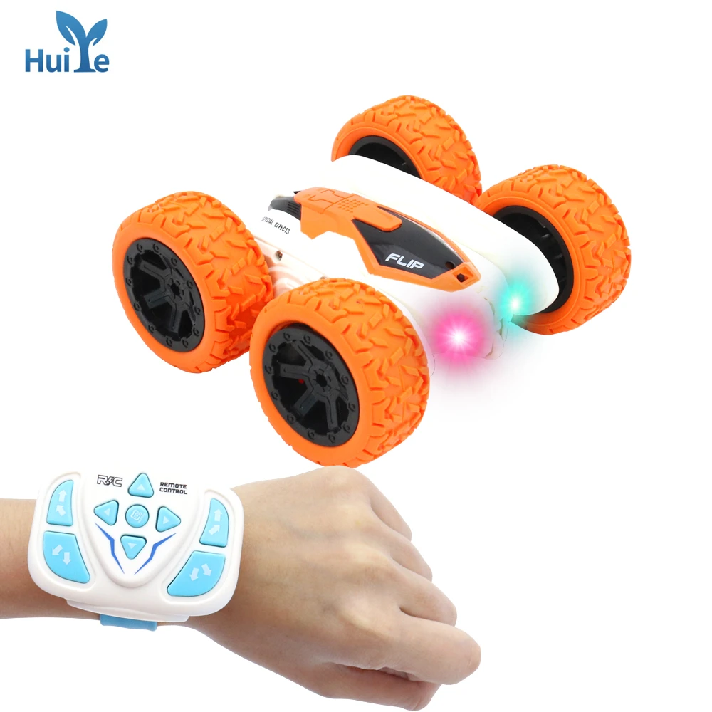 Huiye 2021 Kids Toy Off Road Rock Crawler 360 Degree Rotating Stunt Watch Remote Control RC Car