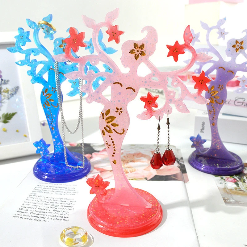 Humanoid Flower Shaped Silicone DIY Crystal Molds Epoxy Resin Casting Coasters Mold