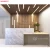 Import Imitate Carrara white marble reception desk table front counter solid wood lobby reception desk from China