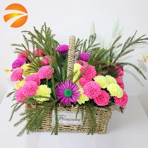 immortalized flower pot basket with handle