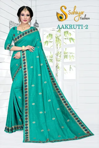 Buy Indian Saree / Saree With Readymade Blouse / Double Color Designer
