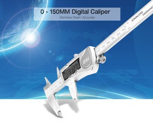 Industrial IP54 Digital Caliper 0-150mm / 0.01 Stainless Steel Electronic Vernier Calipers Metric / Inch Measuring Tools