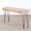 Industrial & Vintage Indian old solid Mango wood metal legs Console table