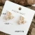 Import INS HOT Summer easy matching Triangular geometric Millet beads pearl paved stud Earrings from China