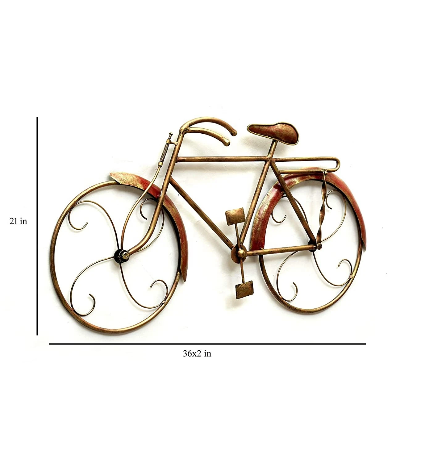 Iron  bicycle metal home decoration antique handicraft wall hanging