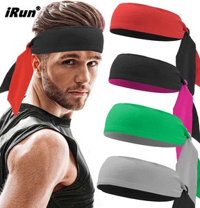 iRun Sports Headband Ninja Tennis Head Tie Workout Running Sweatband for Men, Women