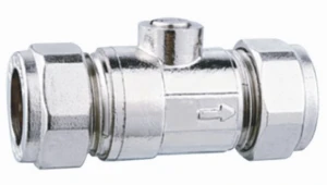 isolation valve copper pipe adaptor no handle chrome plated