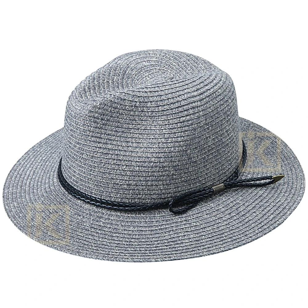 JAKIJAYI brand wholesale imported material straw hat summer wide-brimmed paper beach Panama straw hat