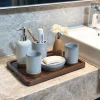 Japanese style hotel used modern design 4 piece ceramic bathroom set / bathroom accessory