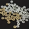 JF8259 Silver gold metal spacer beads,metal rondelle heishi spacer beads,metal flat spacer beads