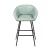 Import K&amp;B hot sale modern cheap Simple Exquisite Design green Durable Tall metal legs velvet Counter Bar Stool chair with back from China