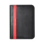KID customized zipper business PU A4 leather file folder