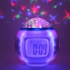 Kids Bedroom Smart Home Travel Children Snooze Bedside with LED Backlight Colorful Star Sky Projection Alarm Clock