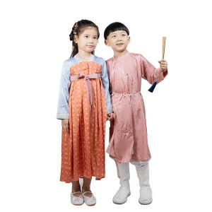 Kid&#x27;s clothing baby unisex girl pink 5 years traditional formal performance Chinese dance wear Hanfu robe