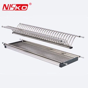 kitchen cabinet stainless steel dish rack,plate drying rack,dish holder