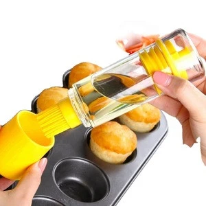 Kitchen Supplies Pastry Brush Oil Bottle With Silicone Brush For Baking Barbecue
