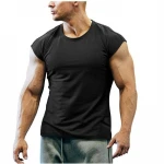 KX-7198  Hot selling casual solid cotton t shirt fitness short sleeve sport  t shirts for men