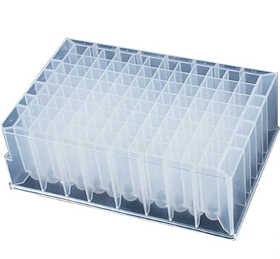 Laboratory high quality clear plastic 96 round deepwell plate