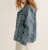 Import Ladies Jeans Top Coat women denim back zipper indigo loose fit boyfriend style blue jean jacket from China